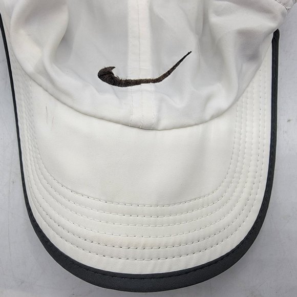 Nike Featherlight Dri Fit White Athletic Hats Adults Unisex Lightweight - Picture 4 of 6